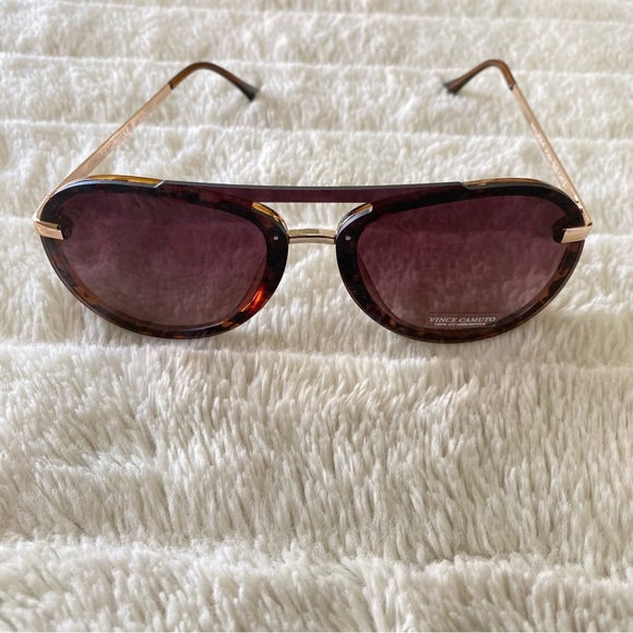 Vince Camuto Brown Aviator Leopard Sunglasses New - Picture 4 of 10